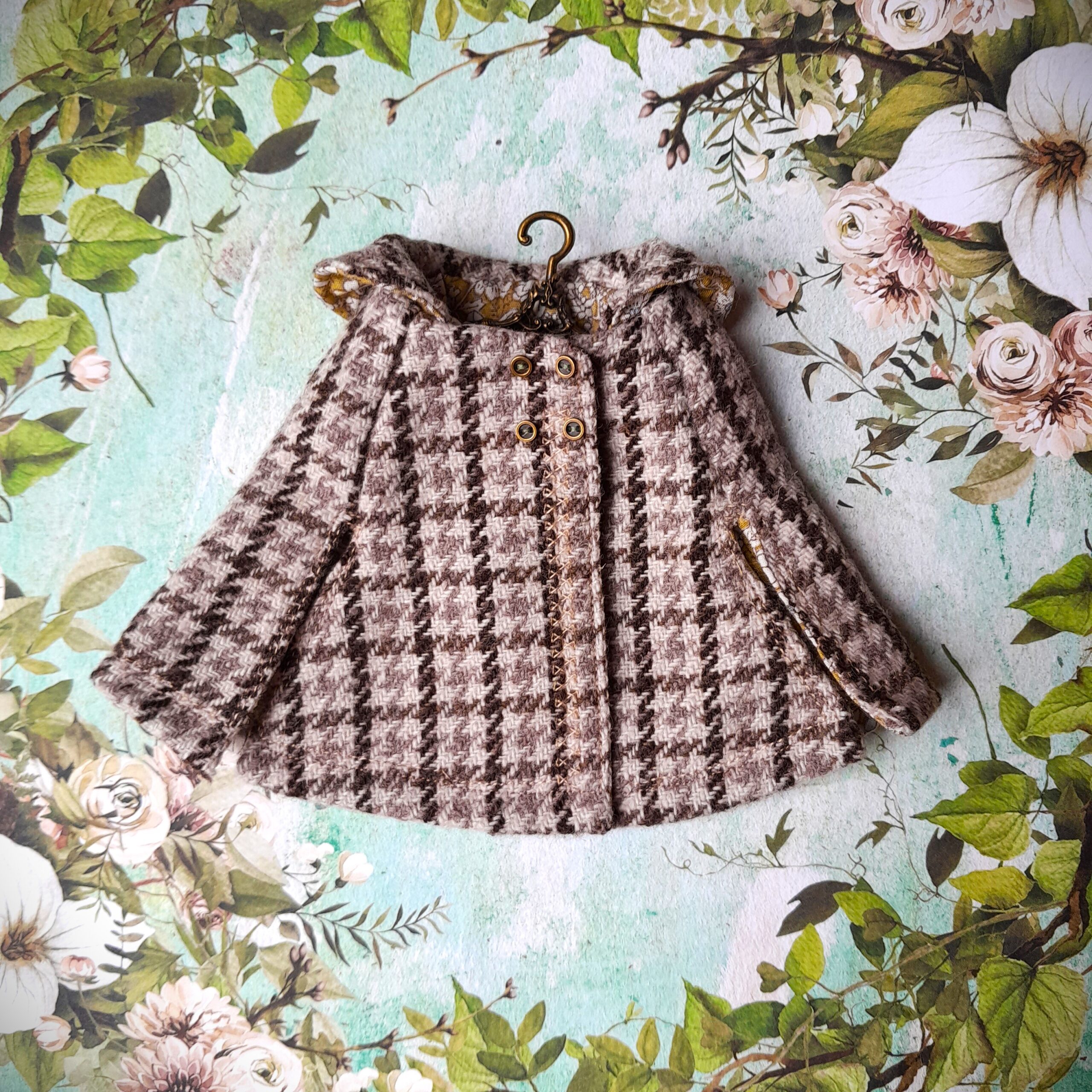 Popovy Doll's Woolen Poncho Coat
