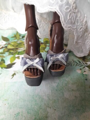 Popovy Sisters doll shoes by ZhenyaDollsClothes gray leather BJD 1:4